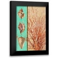 thumbnail image 1 of Loreth, Lanie 11x14 Black Modern Framed Museum Art Print Titled - Coral and Sea Shells I, 1 of 5