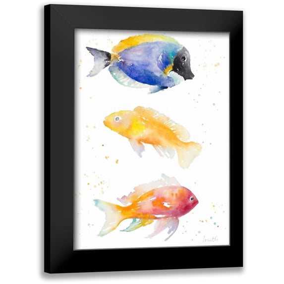 Loreth, Lanie 11x14 Black Modern Framed Museum Art Print Titled - Tropical Fish I