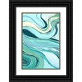 thumbnail image 1 of Loreth, Lanie 11x14 Black Ornate Wood Framed with Double Matting Museum Art Print Titled - Curving Waves II, 1 of 4