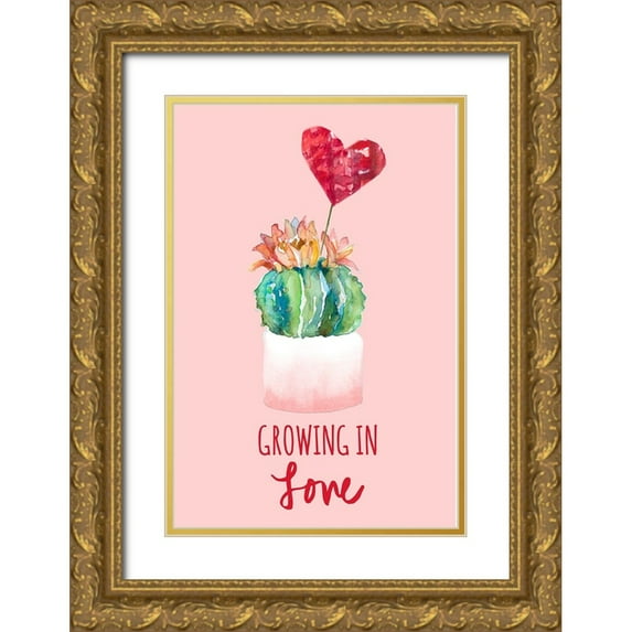 Loreth, Lanie 11x14 Gold Ornate Wood Framed with Double Matting Museum Art Print Titled - Growing In Love