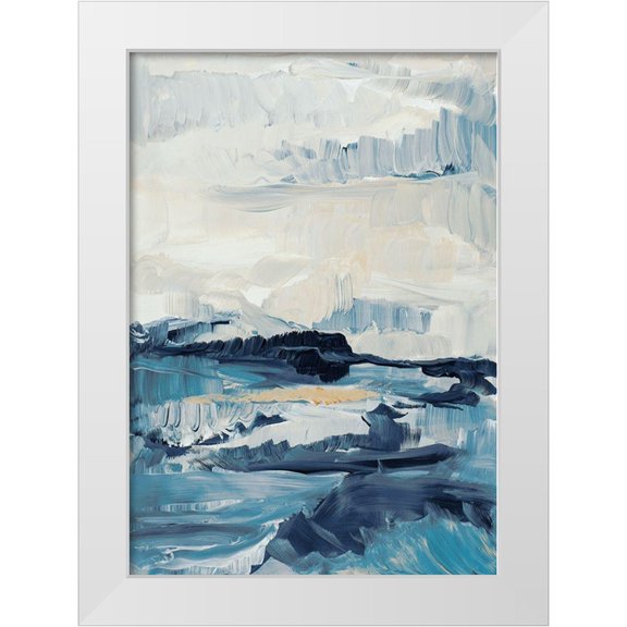 Loreth, Lanie 11x14 White Modern Wood Framed Museum Art Print Titled - Freedom of the Blue Sea I