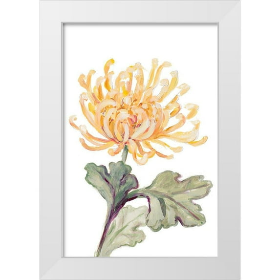 Loreth, Lanie 11x14 White Modern Wood Framed Museum Art Print Titled - Yellow Spider Mum