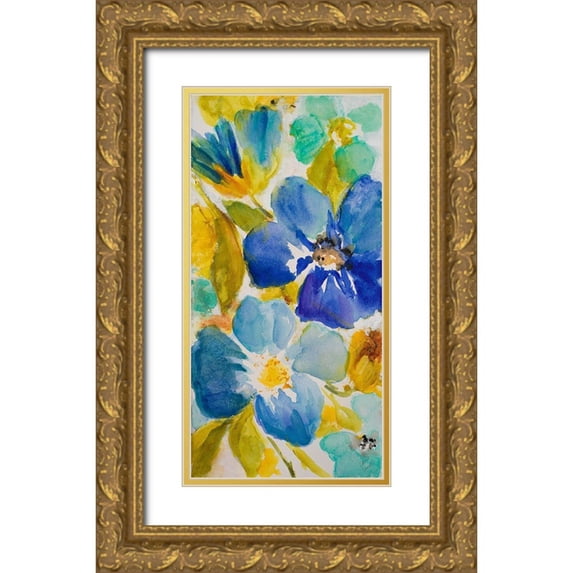 Loreth, Lanie 11x18 Gold Ornate Wood Framed with Double Matting Museum Art Print Titled - Summer Sonata II