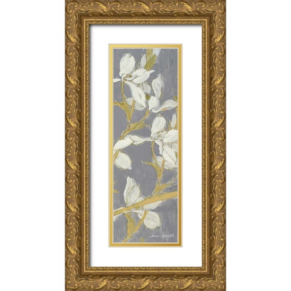 Loreth, Lanie 11x24 Gold Ornate Wood Framed with Double Matting Museum Art Print Titled - Tranquil Elegance Panel V