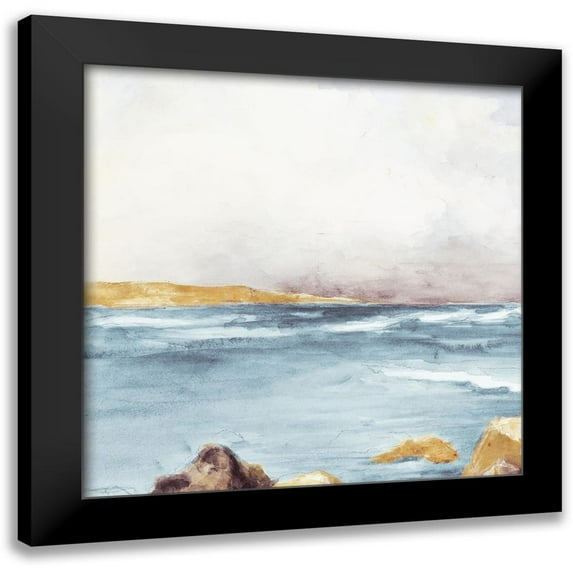 Loreth, Lanie 12x12 Black Modern Framed Museum Art Print Titled - Along The Golden Coast I