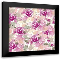 Loreth, Lanie 12x12 Black Modern Framed Museum Art Print Titled - Beautiful Lilac Florals