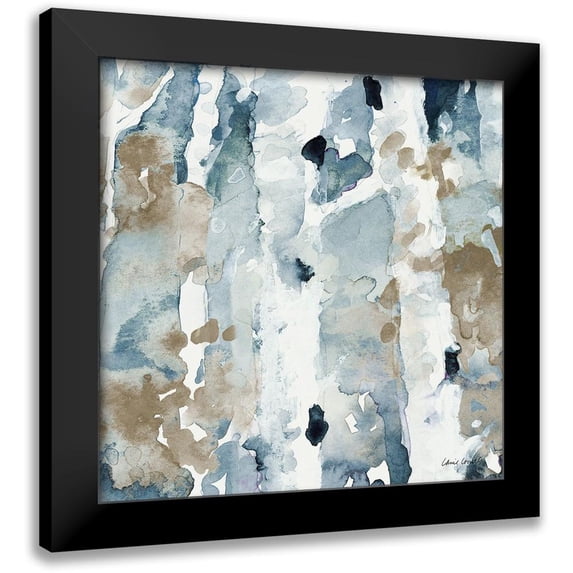 Loreth, Lanie 12x12 Black Modern Framed Museum Art Print Titled - Blue Upon the Hill Square II