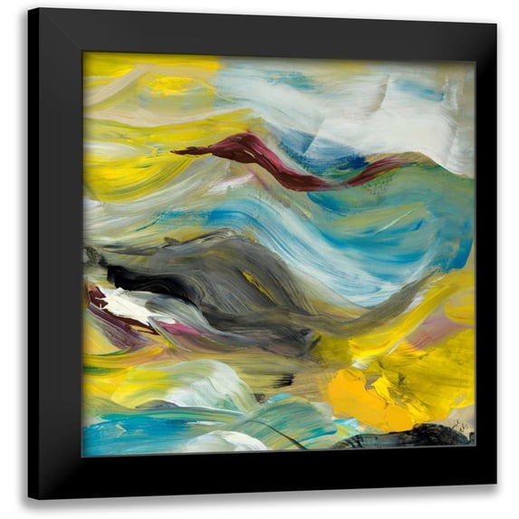Loreth, Lanie 12x12 Black Modern Framed Museum Art Print Titled - Color of Cadence Square III