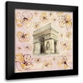 thumbnail image 1 of Loreth, Lanie 12x12 Black Modern Framed Museum Art Print Titled - Golden Paris On Floral II, 1 of 5