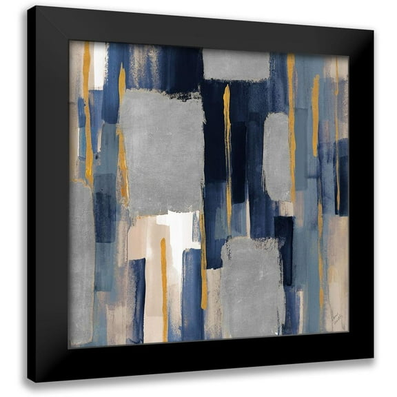 Loreth, Lanie 12x12 Black Modern Framed Museum Art Print Titled - Indigo Woodlands II