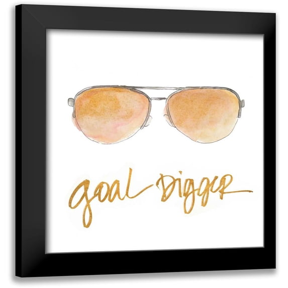 Loreth, Lanie 12x12 Black Modern Framed Museum Art Print Titled - Inspired Sunglasses IV