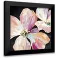 thumbnail image 1 of Loreth, Lanie 12x12 Black Modern Framed Museum Art Print Titled - Soft Flower Song on Black I, 1 of 5