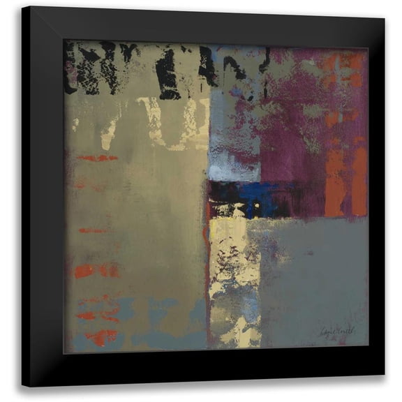 Loreth, Lanie 12x12 Black Modern Framed Museum Art Print Titled - Teal Perception I