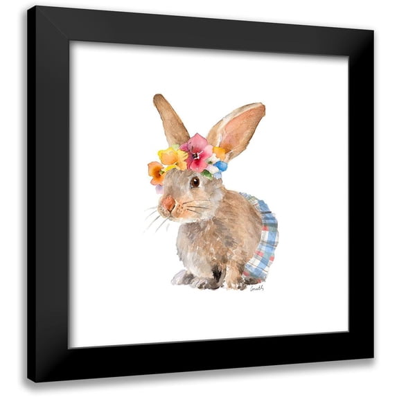 Loreth, Lanie 12x12 Black Modern Framed Museum Art Print Titled - Trendy Meadow Buddy II (skirt)