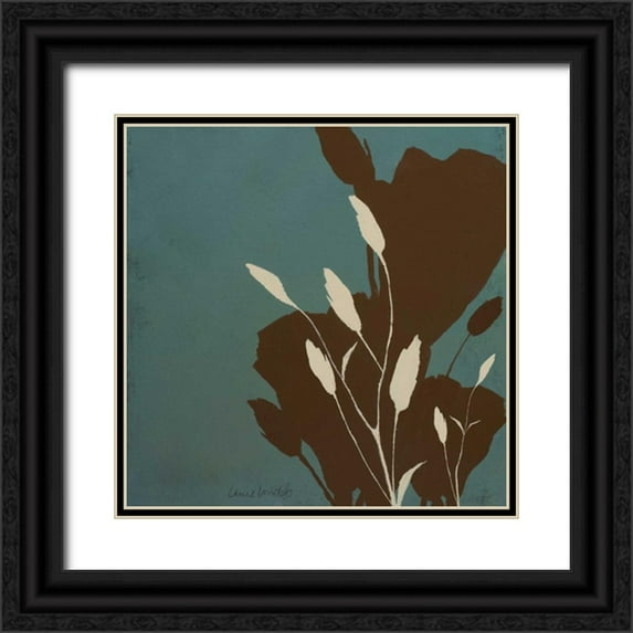 Loreth, Lanie 12x12 Black Ornate Wood Framed with Double Matting Museum Art Print Titled - Fleur ting Silhouettes VI