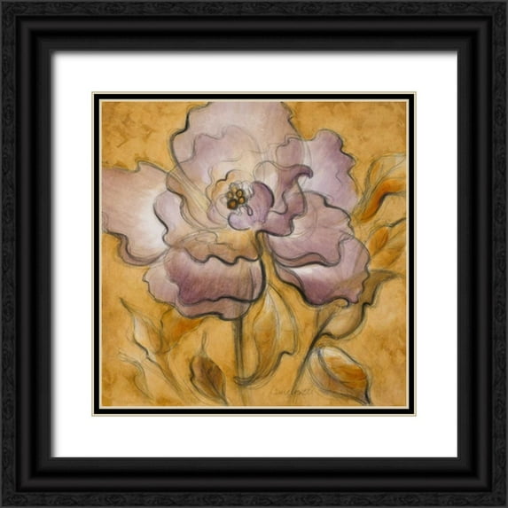 Loreth, Lanie 12x12 Black Ornate Wood Framed with Double Matting Museum Art Print Titled - Lilac Dream II