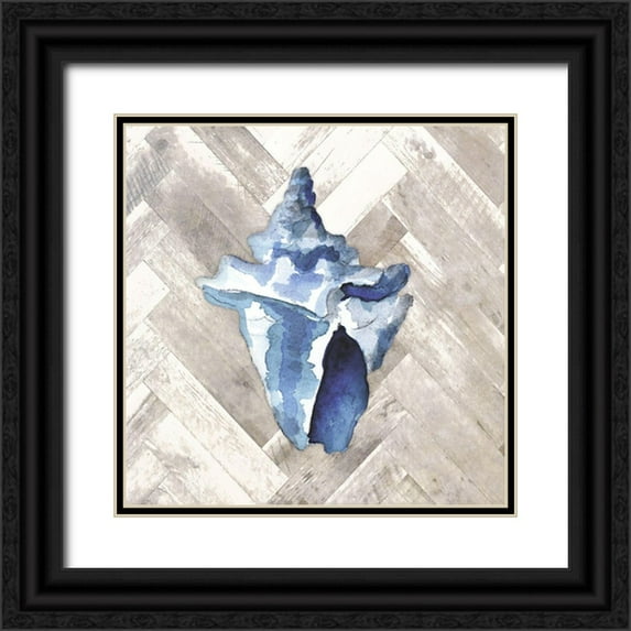 Loreth, Lanie 12x12 Black Ornate Wood Framed with Double Matting Museum Art Print Titled - Modern Coastal I