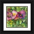 thumbnail image 1 of Loreth, Lanie 12x12 Black Ornate Wood Framed with Double Matting Museum Art Print Titled - Orchid Garden, 1 of 4