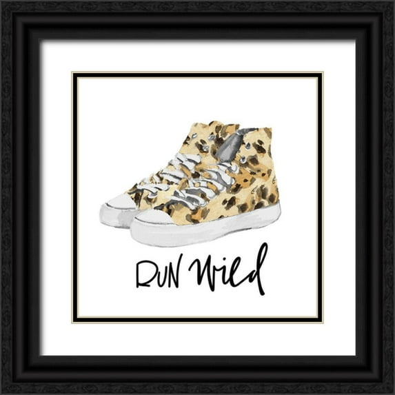 Loreth, Lanie 12x12 Black Ornate Wood Framed with Double Matting Museum Art Print Titled - Run Wild