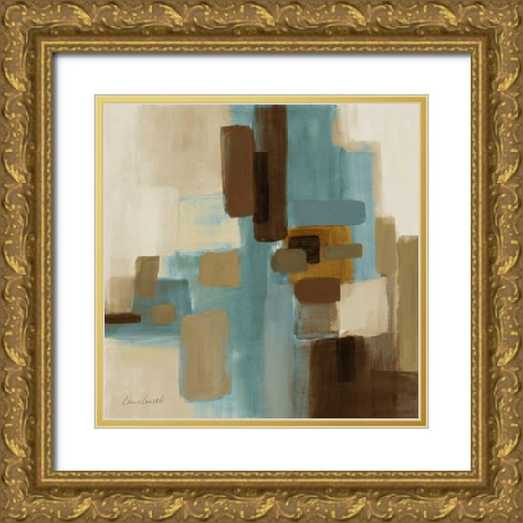 Loreth, Lanie 12x12 Gold Ornate Wood Framed with Double Matting Museum Art Print Titled - Patches II