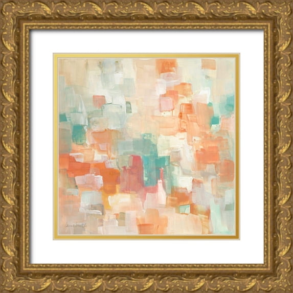 Loreth, Lanie 12x12 Gold Ornate Wood Framed with Double Matting Museum Art Print Titled - Retro City