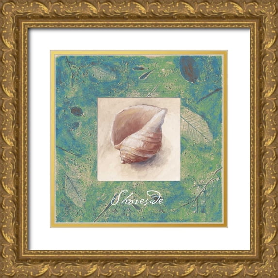 Loreth, Lanie 12x12 Gold Ornate Wood Framed with Double Matting Museum Art Print Titled - Shoreside