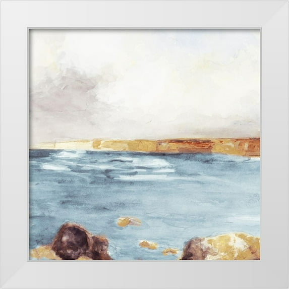 Loreth, Lanie 12x12 White Modern Wood Framed Museum Art Print Titled - Along the Golden Coast II