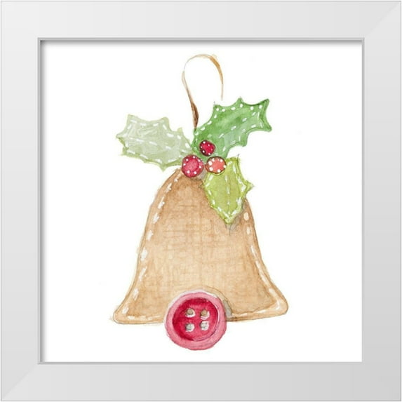 Loreth, Lanie 12x12 White Modern Wood Framed Museum Art Print Titled - Burlap Bell Ornament