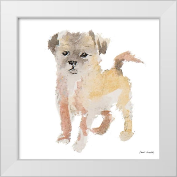 Loreth, Lanie 12x12 White Modern Wood Framed Museum Art Print Titled - Furry Paws