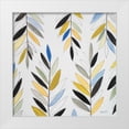 thumbnail image 1 of Loreth, Lanie 12x12 White Modern Wood Framed Museum Art Print Titled - Kesa Leaves in Blue, 1 of 4