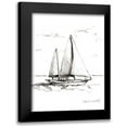 thumbnail image 1 of Loreth, Lanie 12x14 Black Modern Framed Museum Art Print Titled - Coastal Boat Sketch II, 1 of 5