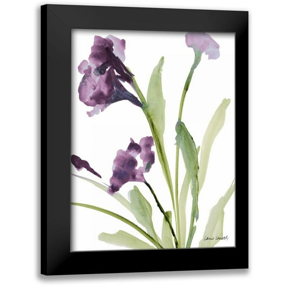 Loreth, Lanie 12x14 Black Modern Framed Museum Art Print Titled - Purple Belles I