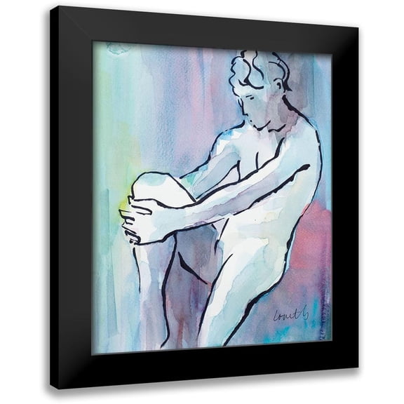 Loreth, Lanie 12x14 Black Modern Framed Museum Art Print Titled - Seated Male Figure