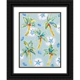 thumbnail image 1 of Loreth, Lanie 12x14 Black Ornate Wood Framed with Double Matting Museum Art Print Titled - Palm Trees and Sand Dollars, 1 of 4