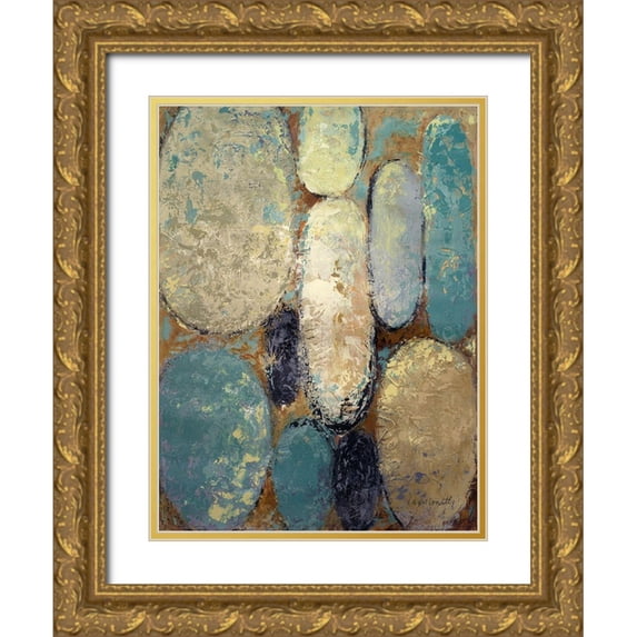 Loreth, Lanie 12x14 Gold Ornate Wood Framed with Double Matting Museum Art Print Titled - Spatial Shapes I
