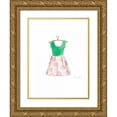 thumbnail image 1 of Loreth, Lanie 12x14 Gold Ornate Wood Framed with Double Matting Museum Art Print Titled - The Watercolor Dresses IV, 1 of 4