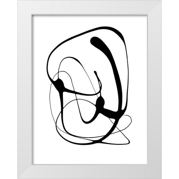 Loreth, Lanie 12x14 White Modern Wood Framed Museum Art Print Titled - Very Abstract Figures II