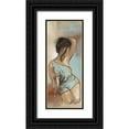 thumbnail image 1 of Loreth, Lanie 12x24 Black Ornate Wood Framed with Double Matting Museum Art Print Titled - Seated Woman Panel II, 1 of 4