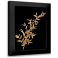 thumbnail image 1 of Loreth, Lanie 13x18 Black Modern Framed Museum Art Print Titled - Golden Leaves on Black III, 1 of 5