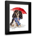 thumbnail image 1 of Loreth, Lanie 13x18 Black Modern Framed Museum Art Print Titled - King Charles Spaniel In The Rain, 1 of 5