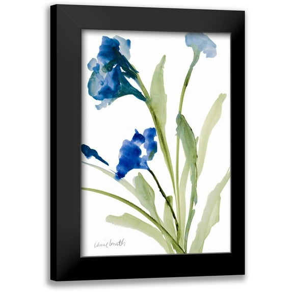 Loreth, Lanie 13x18 Black Modern Framed Museum Art Print Titled - Teal Belles I