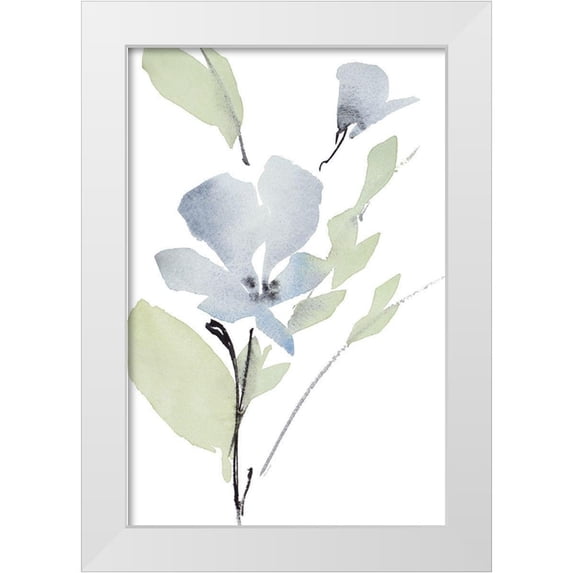 Loreth, Lanie 13x18 White Modern Wood Framed Museum Art Print Titled - Glowing Blooms I