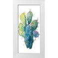 thumbnail image 1 of Loreth, Lanie 13x24 White Modern Wood Framed Museum Art Print Titled - Succulent Motif Panel IV, 1 of 4