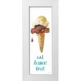 thumbnail image 1 of Loreth, Lanie 13x32 White Modern Wood Framed Museum Art Print Titled - Dessert Ice Cream I, 1 of 4