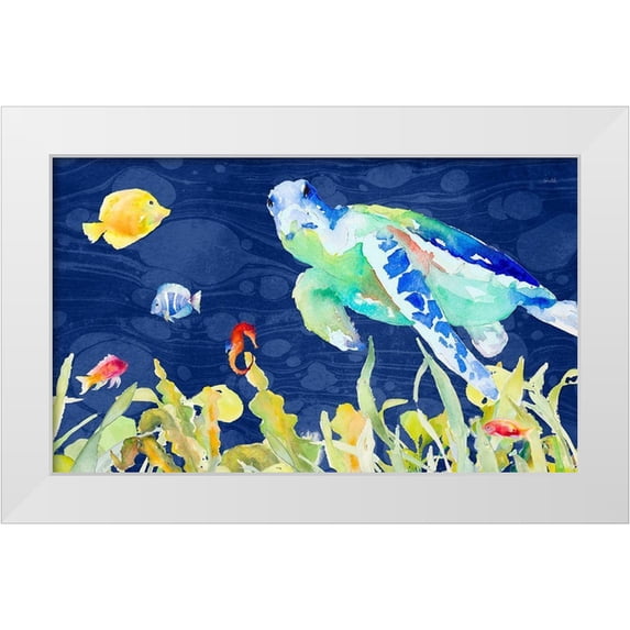 Loreth, Lanie 14x10 White Modern Wood Framed Museum Art Print Titled - Evening Swims