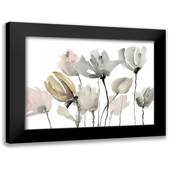 Loreth, Lanie 14x11 Black Modern Framed Museum Art Print Titled - Follow Your Dreams Floral Horizontal