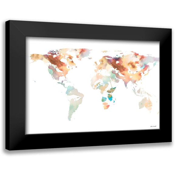 Loreth, Lanie 14x11 Black Modern Framed Museum Art Print Titled - Spring Map II