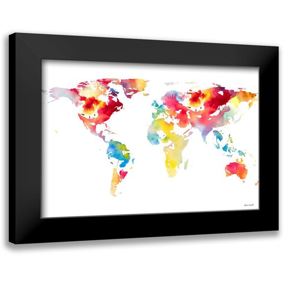 Loreth, Lanie 14x11 Black Modern Framed Museum Art Print Titled - Spring Map I