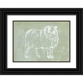thumbnail image 1 of Loreth, Lanie 14x11 Black Ornate Wood Framed with Double Matting Museum Art Print Titled - Country Sheep, 1 of 4