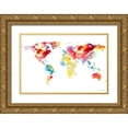 thumbnail image 1 of Loreth, Lanie 14x11 Gold Ornate Wood Framed with Double Matting Museum Art Print Titled - Spring Map I, 1 of 4